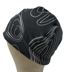 Nathan Men's Beanie Hat Black Size OS Polymer Spandex Blend Geometric